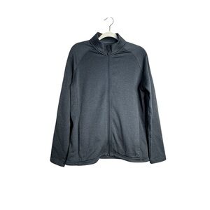 Teren Mens Daily Driver Fleece Mid Layer Size M Lightweight Charcoal Gray